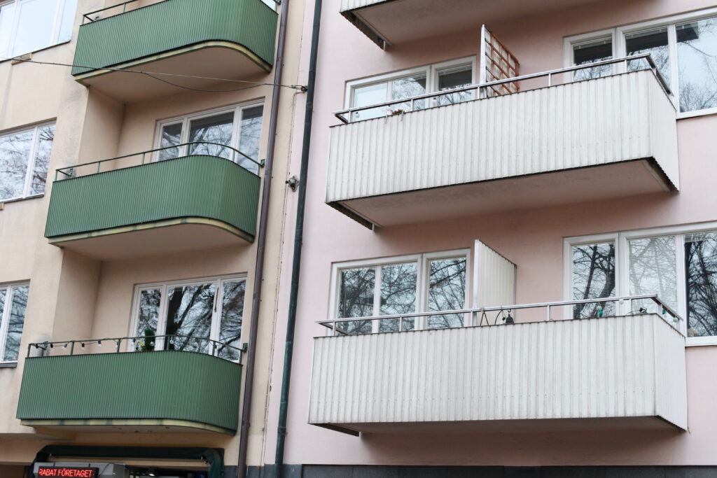 Kontrasterande balkonger
