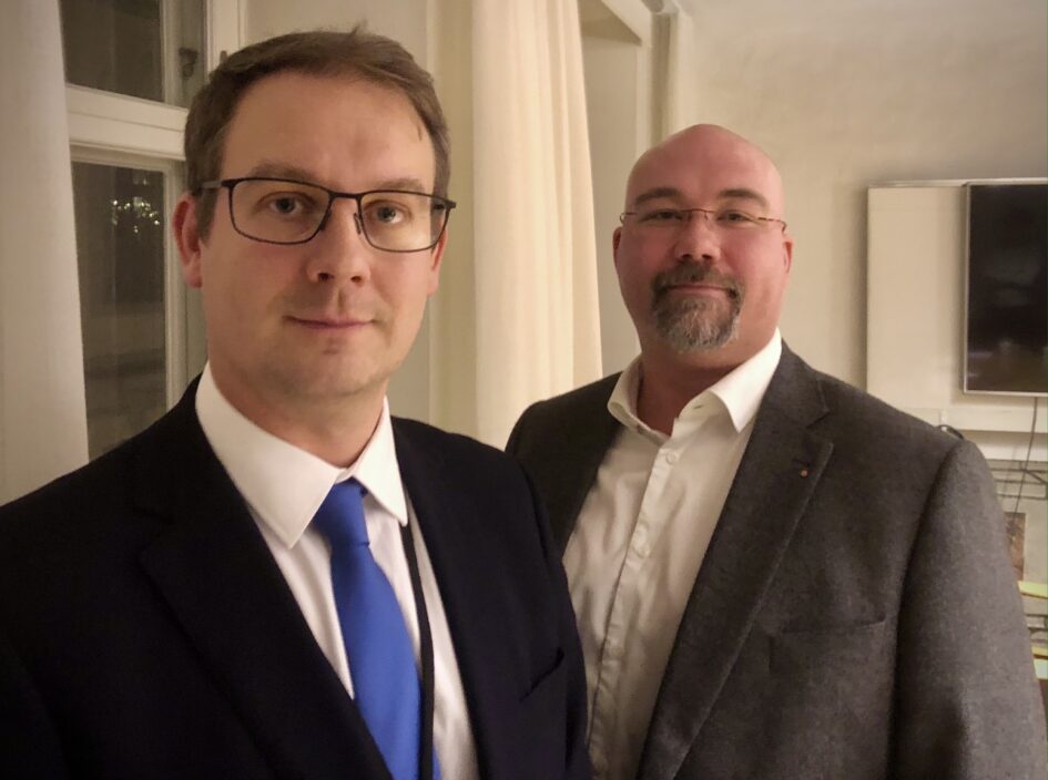 Politikerna Ola Möller och Joakim Järrebring (s)