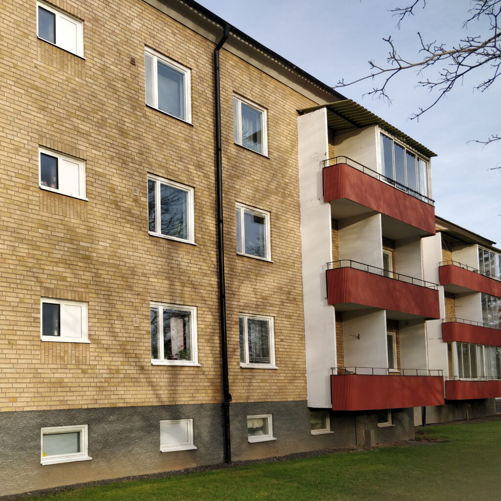 Ett av husen på Billingesluttningen